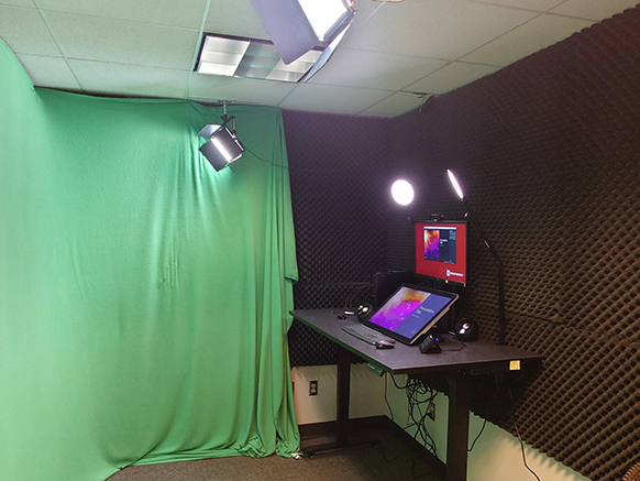 The IUPUI Selef Service studio in the Center for Teaching and Learning.